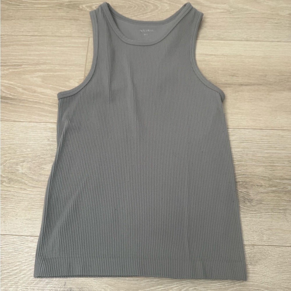 Charcoal Ribbed Tank Top